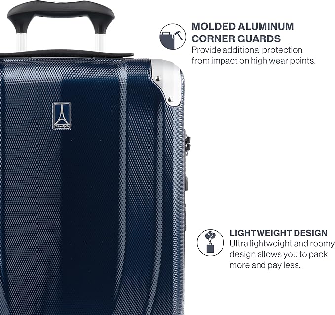 Travelpro Pathways 3 Hardside Expandable Luggage, 8 Spinner Wheels, Lightweight Hard Shell Suitcase, 3 Piece Set (21/25/28), Royal Blue