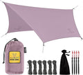 Wise Owl Outfitters Hammock Rain Fly – Waterproof Camping Tarp Cover with Tent Stakes & Carry Bag, Ultralight Shelter for Backpacking & Outdoor Shade