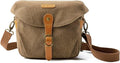 BAGSMART Camera Bag, SLR DSLR Canvas Crossbody Camera Case, Compact Camera Shoulder Bag with Rain Cover for Women and Men