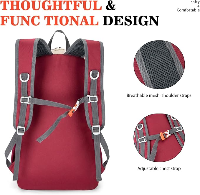 Hiking Backpack,Large 35L Travel Backpacks for Men Women,Water Resistant Ultra Lightweight Foldable Packable Camping Daypack for Outdoor Sports