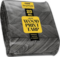 Core Tarps Extreme Heavy Duty 20 Mil Tarp Cover, Waterproof, UV Resistant, Rip and Tear Proof, Poly Tarpaulin with Reinforced Edges for Roof, Camping, Patio, Pool, Boat (Grey Wood/Black 9′ X 12′)