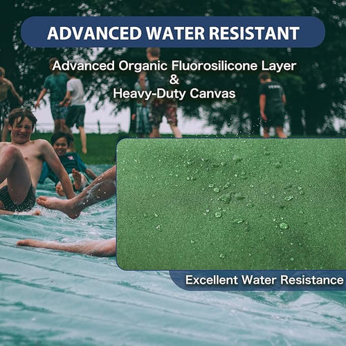 12’x20’ Canvas Tarps Heavy Duty Waterproof Tarpaulins with Aluminum Grommets,UV Resistant, 22Mil Multipurpose Drop Cloth, 14oz Durable Cover Sheet for Outdoor and Indoor Use with Ropes.
