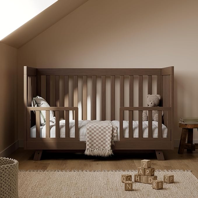 Storkcraft Beckett Grow-with-Me Convertible Crib (Hazelnut) – GREENGUARD Gold Certified, Converts to Toddler Bed & Daybed, Fits Standard Crib Mattress, Easy-to-Assemble