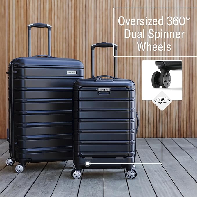Samsonite Omni 2 Carry-On Hardside Luggage with 360° Spinner Wheels - Scratch Resistant Hardshell - TSA, Airline-Approved - Expandable Polycarbonate Shell for Lightweight Travel - Purple