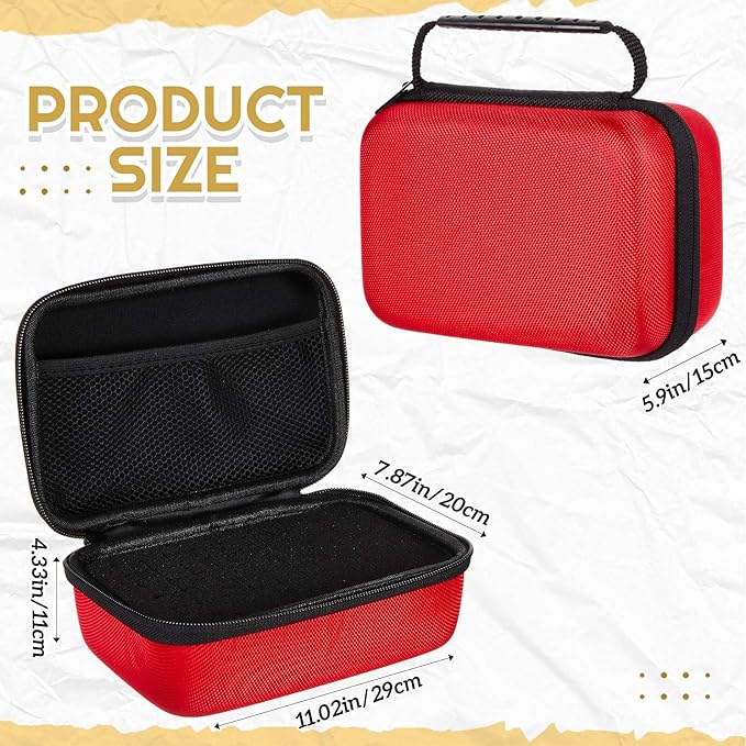 EVA Hard Case with Customizable Foam Protective EVA Carrying Case Shockproof Outdoor for Camera, Digital Products, Electronic Instruments with Knife(Red,11 x 7.8 x 4.3 Inch)