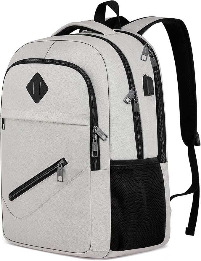 BIKROD Backpack for Girls Women, School Backpack for Teen Boys, Lightweight Casual High School Bookbag, Daily-use Travel Laptop Backpack with USB Charging Port Fits 15.6 Inch Notebook