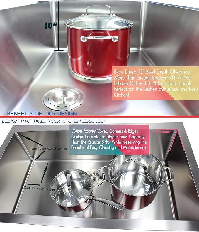 17 in. x 15 in. x 9 in. 16-Gauge Stainless Steel Undermount Single Bowl Bar Prep Kitchen Sink with Bottom Grid Set, Silicon Dishrack, Pot Mat and Strainer