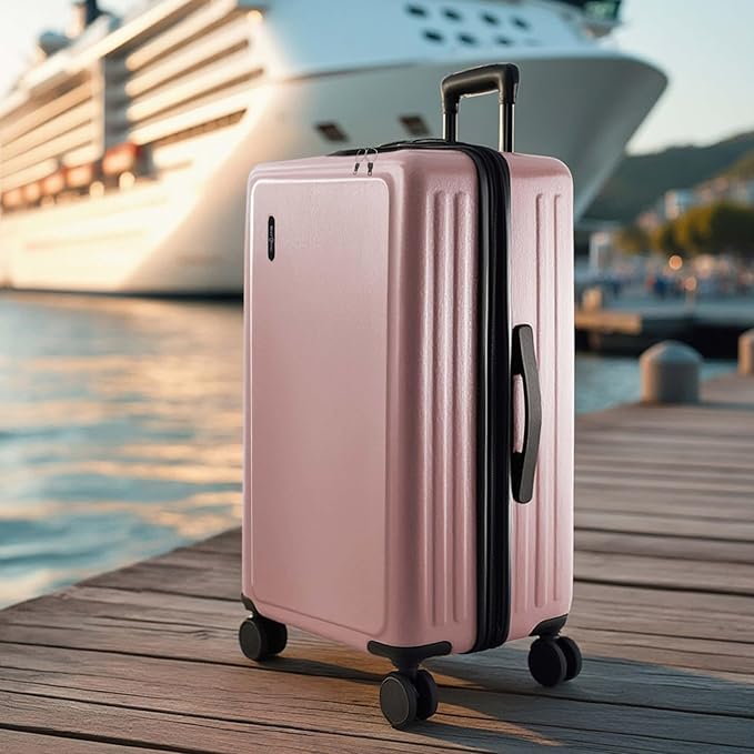 Luggage Sets 2 Piece, 24 Inch Suitcase and 28 Inch Luggage with Spinner Wheels, Durable Hard Shell Suitcase Set, Expandable Travel Suitcases with Wheels, Pink
