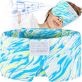 LC-dolida Sleep Mask with Bluetooth Headphones, Extra Large Silk Eye Mask for Sleeping Side Day Sleepers, Sleep Headphones Bluetooth 5.4 for Women Men with Thin Speaker, Blackout, Comfort, Microphone
