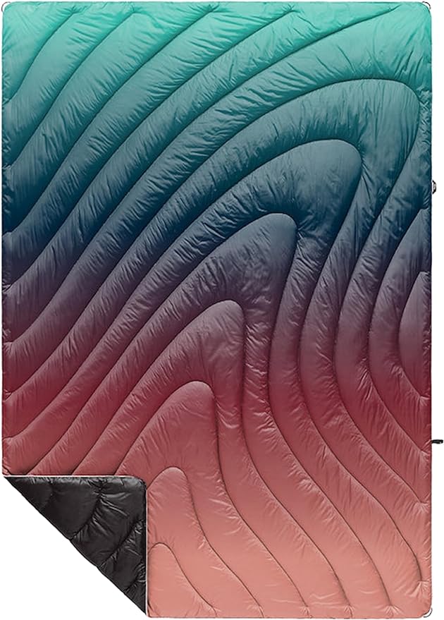 Rumpl Original Puffy Blanket - Warm, Water-Resistant Camping Blanket with 100% Recycled Synthetic Insulation, 52"x75", Original Puffy V1, Arizona Fade