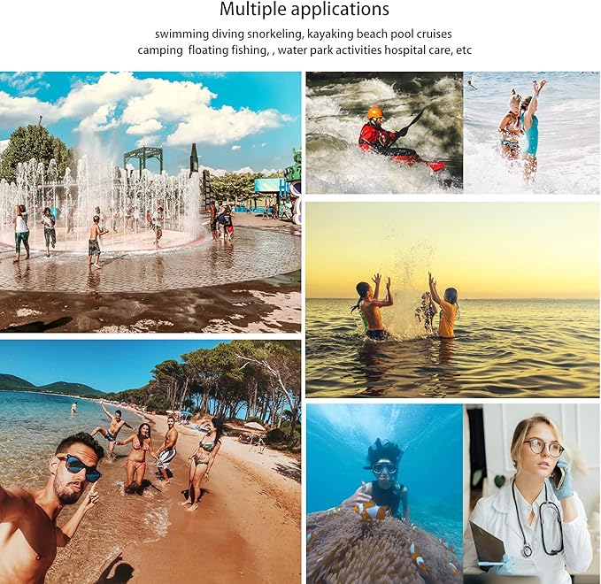 wellhouse Waterproof Phone Pouch, Waterproof Phone Case for iPhone 16 15 14 13 12 Pro Max XS Samsung, IPX8 3D Cellphone Dry Bag Beach Essentials (1 Pack - White7.0, 7 inch)
