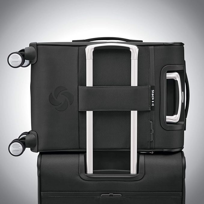 Samsonite Solyte DLX Softside Expandable Luggage with Spinner Wheels, Midnight Black, Carry-On 20-Inch