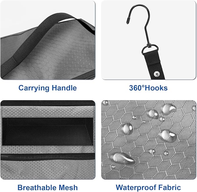 Suitcase Organizer, Travel Luggage Organizer Portable Hanging Travel Shelves Collapsible Hanging Packing Cubes for Carry on Suitcase