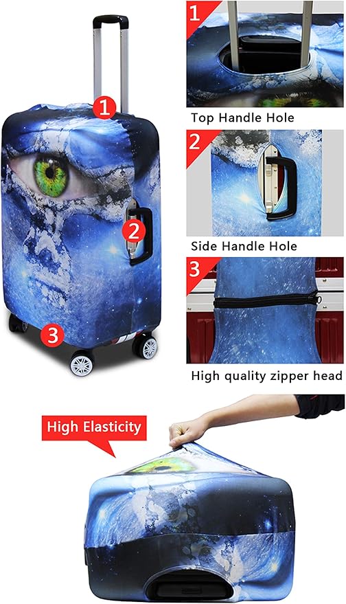 Tiger Travel Luggage Covers 18-21 Inch Spandex Suitcase Protectors