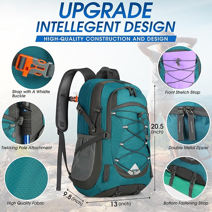 IGOLUMON Hiking Backpack 40L Packable Lightweight Camping Backpack Men Women Waterproof Hiking Daypack Outdoor Travel Daypack