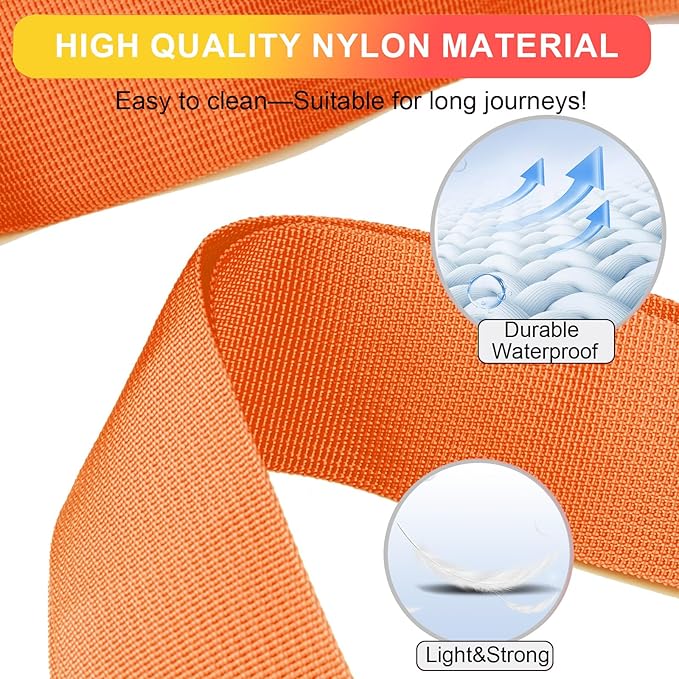 Luggage Straps for Suitcases TSA Approved, Travel Belt Suitcase Belt, Suitcase Straps TSA Approved, Luggage Belt Strap TSA Approved, Travel Straps for Luggage, Luggage Band Bag Straps, Orange