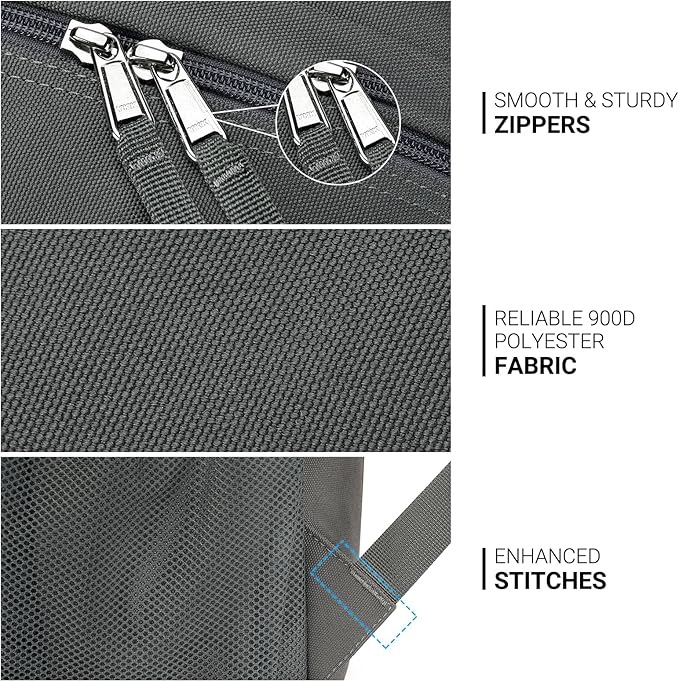 ZORFIN 26L Backpack for College, and Travel: Water Resistant Bookbag - Forge Grey