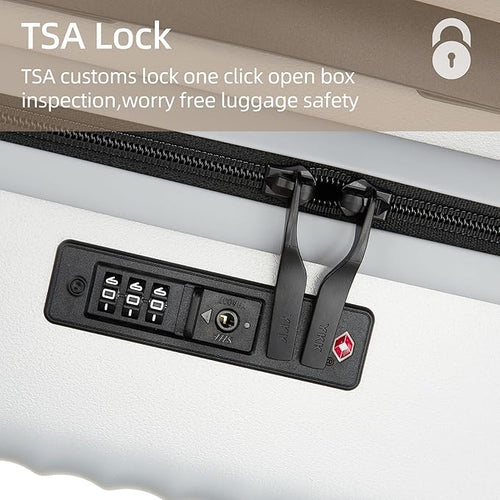 20 Inch Carry on Luggage,Airline Approved 22x14x9 Hard Shell Carry on Suitcase with 360° Spinner Wheels,TSA Lock and Lightweight Hardside Carry-on Luggage for Travel (Silvery, 20 Inch)