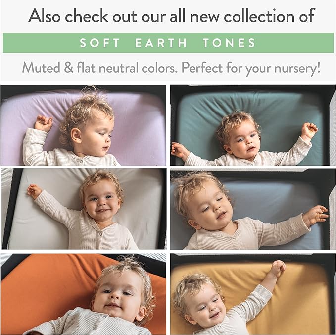 Pack and Play Sheets Fitted – Compatible with Graco Pack n Play Playard Crib and Other 27 x 39 Inch Playpen Mattress – Snuggly Soft 100% Jersey Cotton – Light + Dark Grey – 2 Pack
