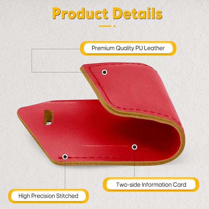Travelambo Luggage Tags for Suitcases Faux Leather Privacy Protection 12 Pack Bag Tags Travel Accessories Essential, Deep Red