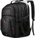 Z-MGKISS 18.4 Large Travel Backpack, USB Computer Bagpack Fits 18.4 Inch Laptop, Business Backpack for Men, TSA Flight Approved, Laptop Backpacks, Black