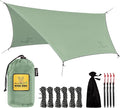 Wise Owl Outfitters Hammock Rain Fly – Waterproof Camping Tarp Cover with Tent Stakes & Carry Bag, Ultralight Shelter for Backpacking & Outdoor Shade