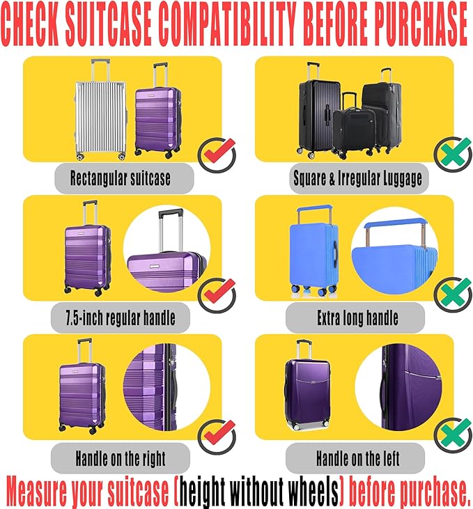 28 Inch Clear PVC Luggage Cover Protectors Suitcase Covers for Luggage Thickened suitcase protective cover for Wheeled Suitcase Suitable for 28"