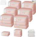 DIMJ Comforter Storage Bag - 110L Ultra Space Saving Self Compression Organize 6 Pack for Duvet, Pillow, Bedding, Blanket Storage Organizer Nylon Compression Bags