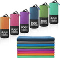 BOGI Microfiber Travel Sports Towel - Quick Dry, Soft Lightweight, Compact for Camping, Gym, Yoga, Swimming, Backpacking (XL:72''x32''+16''x16'' - Orange)