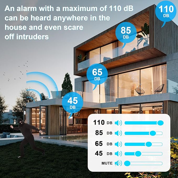 SanJie Door Chime, Wireless Door Chimes When Door Open Entry for Business/Home/Office/Store (500ft Range 26 Chimes Adjustable Volume)