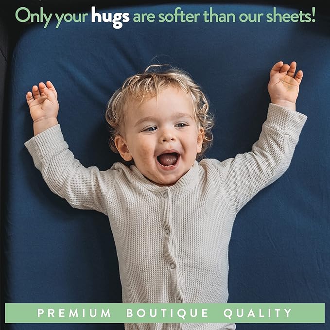 Pack and Play Sheets Fitted – Compatible with Graco Pack n Play Playard Crib and Other 27 x 39 Inch Playpen Mattress – Snuggly Soft 100% Jersey Cotton – Cream + Brown – 2 Pack