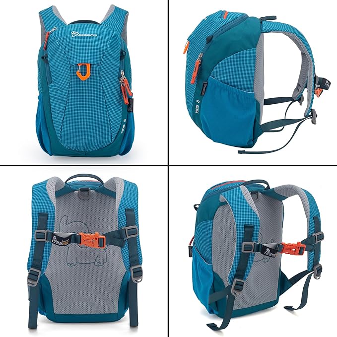 MOUNTAINTOP 8L Kids Backpack,Toddler Backpack Travel Daypack with Chest Strap,Small Backpack for Preschool and Kindergarten