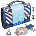 Portable Diaper Changing Pad for Baby, Detachable Travel Changing Pad with Baby Wipes Pocket, Gifts for Baby Shower, Newborn Girls and Boys (Navy)