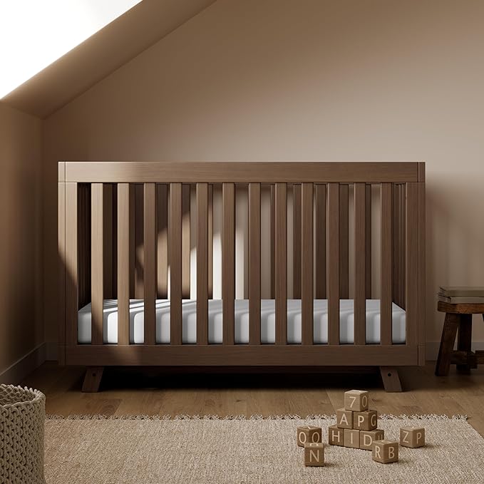Storkcraft Beckett Grow-with-Me Convertible Crib (Hazelnut) – GREENGUARD Gold Certified, Converts to Toddler Bed & Daybed, Fits Standard Crib Mattress, Easy-to-Assemble