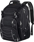 VECKUSON 18.4 Laptop Backpack for unisex, 60L Extra Large Gaming Laptops Back Bag with USB Charger Port,TSA Friendly Flight Approved and RFID Anti-Theft Pocket Heavy-duty Pack,21.3*15.7*11.8inch Grey