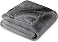 Bare Home Fleece Blanket - Throw Extra Long - Ultra-Soft Lightweight for Bed, Sofa, and Couch - Luxury Microplush - Cozy Warm Blanket (Throw XL, Grey)