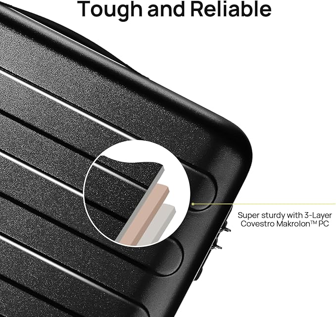 Carry on Luggage 22 X 14 X 9 Airline Approved, 20 Inch Luggage for 3-5 Days Travel, Double Spinner Wheels, 100% Hardshell PC, TSA Lock (01-Black (Basic), Checked 28-Inch)