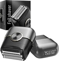 Electric Foil Shaver for Men: 4 Floating Blades, 2 Gear & IPX7 Waterproof - Rechargeable Cordless Razor for Face Shaving - Wet/Dry Travel Shaver with Large LED Display
