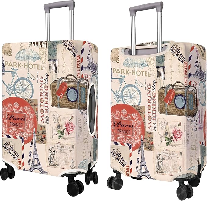 Travel Luggage Cover Suitcase Protector Fits 18-32 Inch Wheel Covers PatternedTravel Related Items Flower Luggage Protector Elastic M