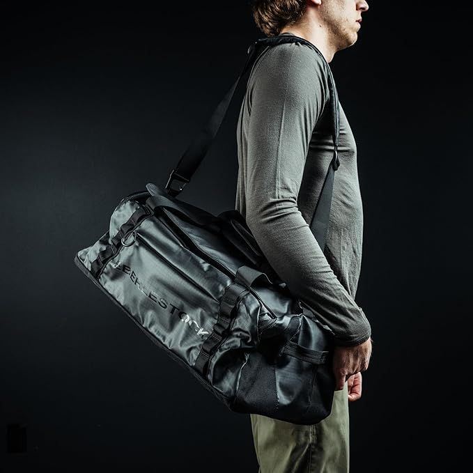 Eberlestock Hyllus Duffel Bag for Men - Durable, Water-Resistant, Small Men's Duffle Bag with Zipper Pockets, Ideal for Travel & Gym, Tactical Gear Bag, Hunting, Fishing, Camping - Military Green, 45L