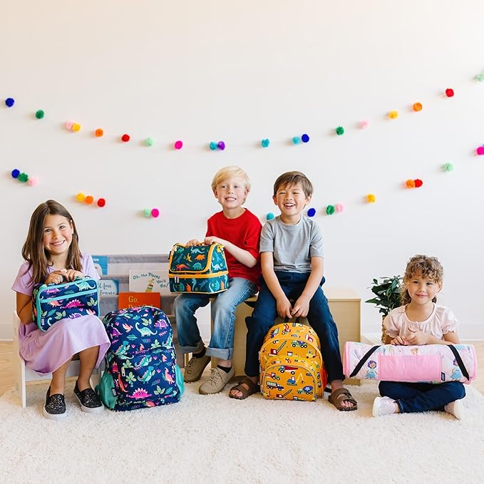 Wildkin Kids Insulated Lunch Box Bag for Boys & Girls, Reusable Kids Lunch Box is Perfect for Elementary, Ideal Size for Packing Hot or Cold Snacks for School & Travel Bento Bags (Sky Blue)