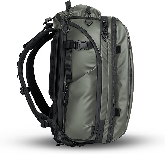 WANDRD TRANSIT Travel Backpack (45L): Large Expandable Carry-On Adventure Bag – Weather-Resistant Travel Backpack with Laptop Sleeve, Dual Side Access & Hidden AirTag Pocket