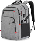 48L Expandable Laptop Backpack, Anti-thief Travel Backpack with USB Charging Port, Airline Approved Business Waterproof Carry on Luggage, Fits 17.3" Laptop for Men Women