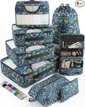Veken 8 Set Packing Cubes for Travel Essentials, Suitcase Organizer Bags in 4 Sizes, Carry-On Luggage Accessories with Large Laundry & Hanging Toiletry Bag, Must-Have for Airplane, Road Trip & Camping