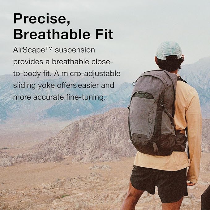 Osprey Talon 22L Men's Lightweight Hiking Backpack with Hipbelt, Frosty Mint Green/Night Shift
