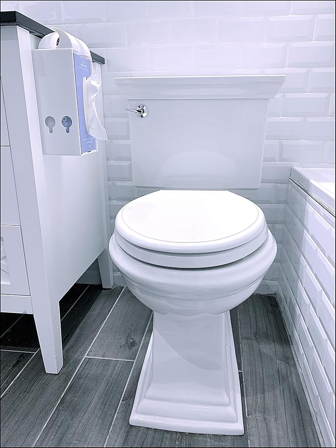 Toilet Paper Holder + 4 Boxes 320 Wipes Septic Safe Tube Free 4 Ply Soft RV Essential and Mom Approved for Travel Trailers Campers Marine Biodegradable Set Includes Self Adhesive