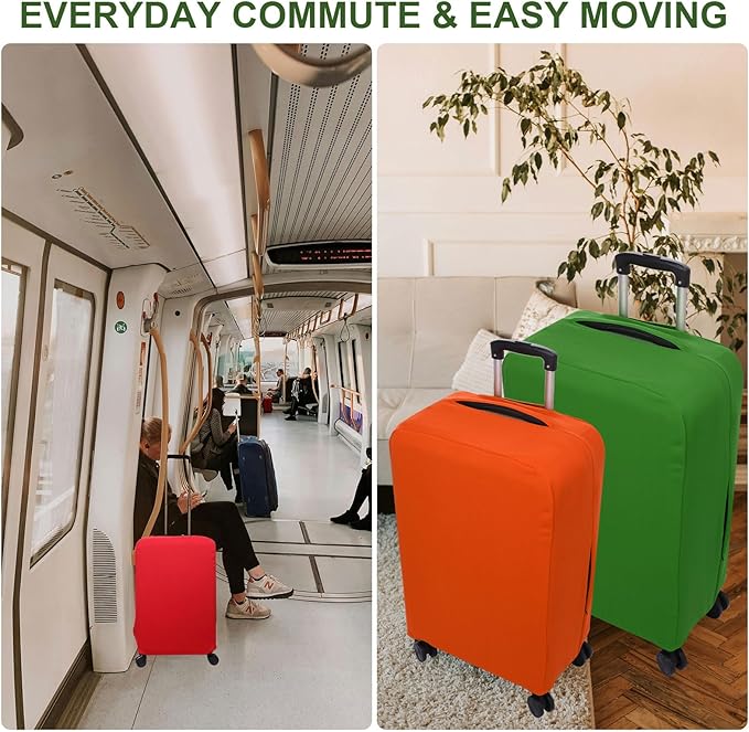 PATIKIL Luggage Cover, Suitcases Covers Elastic Carry on Cover Protector Washable Scratch-Resistant Fits 24-25 Inch Luggage for Travel Business Trips, Lavender Purple
