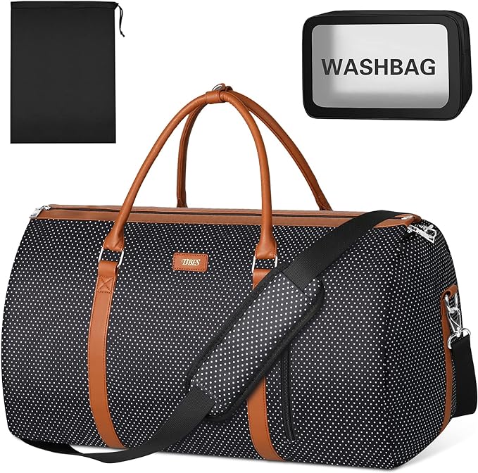 Garment Bag for Travel Convertible Carry On Garment Bag Large Travel Duffel Bags for Women 2 in 1 Hanging Suitcase Suit Travel Bags for Women & Men 3pcs Set