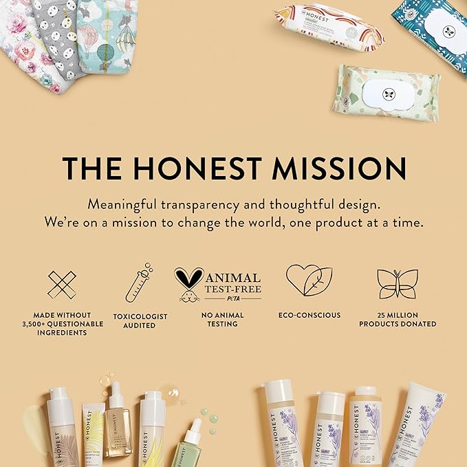 The Honest Company 2-in-1 Cleansing Shampoo + Body Wash | Gentle for Baby | Naturally Derived, Tear-free, Hypoallergenic | Sweet Almond Nourish, 10 fl oz