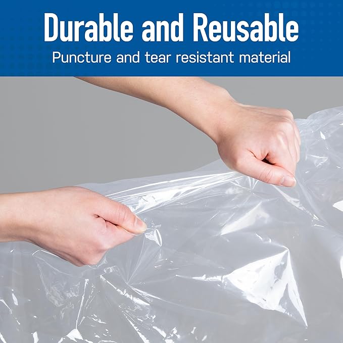 5 Pack Jumbo Vacuum Storage Bags for Comforters, Blankets & Clothes – Jumbo Vacuum Sealed Compression Bags with Hand Pump – Space Saver Storage Bags for Bedding, Moving, Travel & Organization
